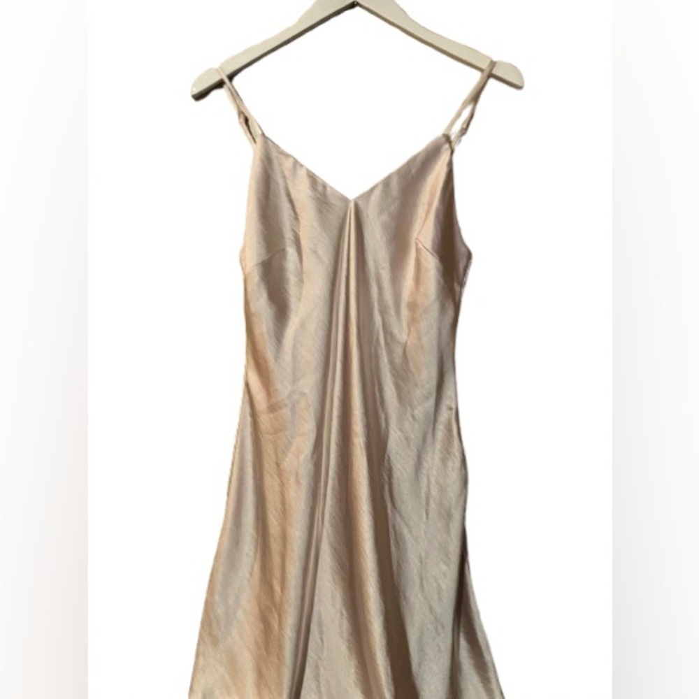 Dress Forum taupey V-Neck Slip Dress silky soft sheath satin - Picture 9 of 10